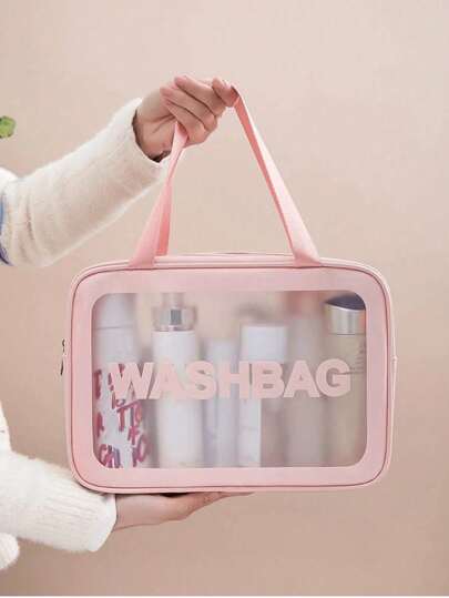 3个/1个大容量防水化妆包，透明便携设计，双手柄 - 非常适合存放化妆品和洗漱用品。化妆包，化妆品收纳包，洗漱包，化妆袋，旅行包，返校必备。PVC透明化妆包，洗漱包，便携式防水化妆品旅行包，大容量多功能，可悬挂洗漱包，资料包，行李包，手提包，内衣包，鞋袋，衣物收纳包，护肤品收纳包，女士旅行收纳包，美容工具收纳包，洗漱包