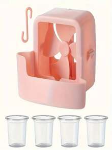 1/2pcs Portable Fan Cooler, With Ice Mist Cooling Technology Without Battery Hook Installation, Can Help Cool Down, Relieve Summer Heat, Lightweight Personal Cooling Fan Accessories, Suitable For Home, Office, Outdoor Use