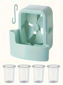 1/2pcs Portable Fan Cooler, With Ice Mist Cooling Technology Without Battery Hook Installation, Can Help Cool Down, Relieve Summer Heat, Lightweight Personal Cooling Fan Accessories, Suitable For Home, Office, Outdoor Use