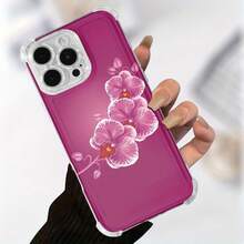Funda para teléfono con diseño de orquídeas moradas. Compatible con 12 Pro, 16, 11 Pro, 13, 15, 14 Plus, XR y XS. - Colores mixtos 1 - Ver 5