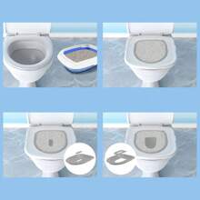 1 pieza Inodoro plegable cerrado para gatos de ABS con asiento de entrenamiento