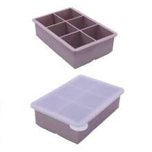 1PC Large Ice Cube Trays For Whiskey Big Silicone Ice Cube Trays 2Inch - Huge Square Ice Cubed Tray For Whisky And Cocktail,Ice Cream Storage Solutions