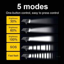9个太阳能LED射灯，防水户外花园小径景观灯 - 黑色 - 查看 7