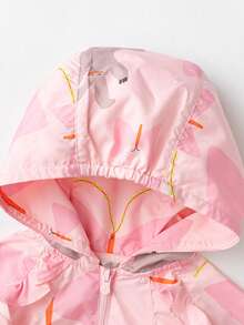 mini bala 女童荷叶边连帽夹克 2025 春季轻盈甜美外套