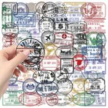 60pcs Vintage Postmark Waterproof Cartoon Stickers Pack - Retro Doodle Art Aesthetics For Suitcase Water Bottle Phone Laptop Skateboard Luggage Party Decoration,School Supplies,Back To School