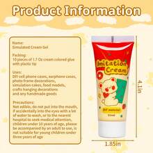 50克双色膏状胶水，逼真不冻，适用于DIY首饰、手机壳、镜子、发夹、文具盒等，树脂膏状胶水工艺用品（不含成品） - 彩色 - 查看 5