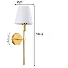 Modern Golden Or Black Hardwired Wall Sconces Set Of 2 Slim With White Fabric Shade,Wall Lighting For Bathroom Vanity Mirror Living Room Dining Entryway Fireplace Mantel Theater Room Bedside - 2 đèn tường vải Mỹ - Xem 11