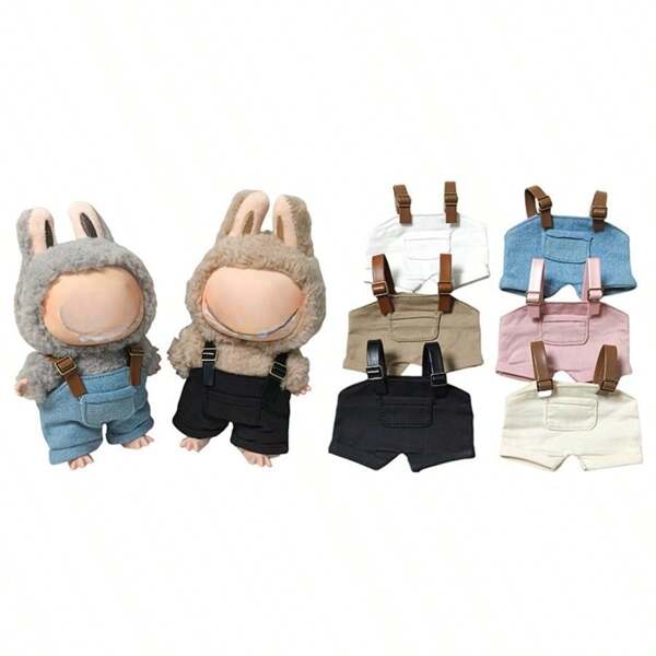 1pc Labu Suspender Pants - Lubu Casual Overall Style, Adorable Photoshoot Prop, Healing Labu Suspender Pants, Great Gift For Birthday, Holiday, Decoration, Christmas, Back To School, Present