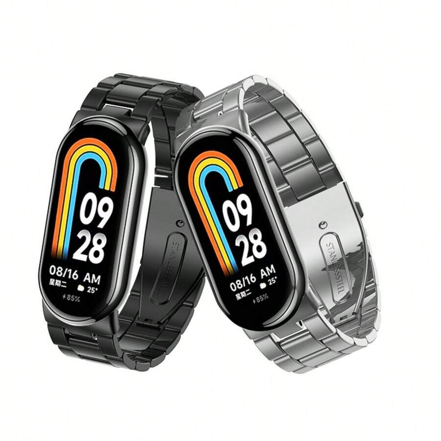 Metal Strap Compatible With Xiaomi Mi Band 8 9 10 Metal Bracelet Screwless Stainless Steel For Mi Band 8 9 10 Strap Wristbands