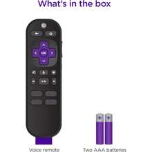 Voice Remote | Replacement TV Remote With Voice Control, Easy Setup And Preset App Shortcuts - Compatible With Roku TVs, Players And Audio Devices