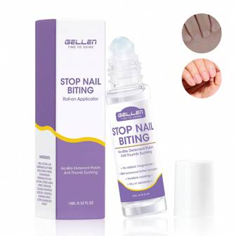 Gellen Gellen Traitement anti-rongeage des ongles, prévention du suçage du pouce, traitement anti-rongeage des ongles pour enfants et adultes. Soins naturels des ongles pour aider à arrêter l'habitude de ronger les ongles, solution sûre pour les rongeurs