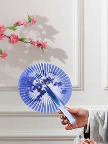 中国风折纸扇古风随身流苏女圆扇汉服旗袍古典团扇女扇 - 彩色 - 查看 19