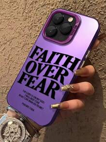 1pc Personalized Black Letters Compatible With Apple Phone 16/15/14/13/12/11/ProMax/Pro/Plus/Xs Max/XS/X, For Compatible With Sam Galaxy S22/S23/S24/S25/Plus/FE/Edge/Ultra Fall Prevention Anti-Shock, Anti-Slip, Anti-Drop, Camera Lens Protection, Silicone Anti Wear Phone