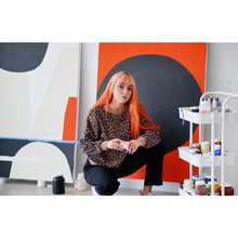 Tru X Hola Lou Collab Ouchless® Detangling Printed Paddle Brush Tan, 1 CT - 預設 - 查看 4