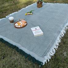 1 件 Ins 风格野餐毯、沙滩毯、柔软可折叠户外垫、春夏季非常适合草地露营和派对、露营野餐布、波西米亚地毯、适合户外和家庭使用、户外野餐、防风斗篷、桌布、户外装饰、女朋友礼物