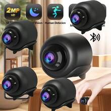 5pcs Wireless  Camera 1080P HD Indoor/Outdoor With Night Vision, Motion Detection Alerts, Voice Assistant Compatible, USB Rechargeable, Wi-Fi Enabled For Home  Surveillance, Wireless Outdoor  Camera, Property Protection, Modern , Highquality Lens, Smart Surveillance, Office - 5pcs - 查看 2