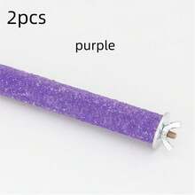 2 件装鹦鹉栖木砂纸杆玩具支架棒抓爪器磨爪棒