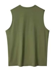 男士夏季海鸥印花休闲无袖背心