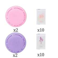 24 件全新持久香薰疗法空气清新剂，附赠额外礼品盒，固体香薰盘，适用于家庭、汽车、浴室、卧室、壁橱和厕所 - 纸香味（粉色 - 樱花、紫色 - 薰衣草、黄色 - 桂花、绿色 - 茉莉，打开香薰盘包装即可使用） - 花香 - 查看 20