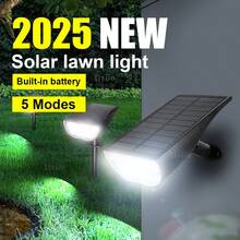 9个太阳能LED射灯，防水户外花园小径景观灯 - 黑色 - 查看 3