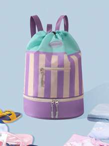 Kids Drawstring Backpack - Versatile Gym, Dance, Beach & Swim Bag For Boys & Girls With Wet/Dry Separation - Ideal Summer Travel Gift!