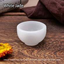 1 件天然水晶玉碗和杯子 - 花椰菜玉消磁碗，灵气疗愈石英杯，适合家居装饰圣诞礼物 - 小碗 - 查看 11