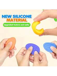 Fidget Toys Sensory Stone For Kids: 6 Pack Textured Soft Worry Stone For Autism Kids Calming - Fidget Stress Toys For Students Anxiety Relief - Small Prizes Fidget Toys - 1pc - View 6