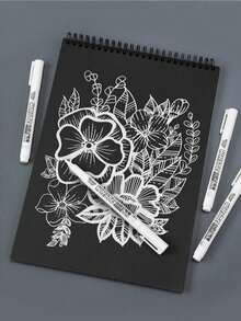 6/3/2/1pc Permanent White Marker Pens - Waterproof, Oil-Based, Permanent Gel Ink - Suitable For Art Projects Drawing, Tire Art, Graffiti, Wood And Synthetic Leather - Durable, Smudge-Proof, Vibrant Colors - Great For Creative Design And Back To School, Applicable On Stone, Ceramic, Wood, Metal, Paper, Glass, Textile, Plastic, Leather, Suitable For Back To School (Random Color Styles) - White - View 5