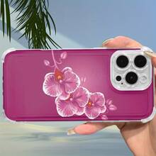 Funda para teléfono con diseño de orquídeas moradas. Compatible con 12 Pro, 16, 11 Pro, 13, 15, 14 Plus, XR y XS. - Colores mixtos 1 - Ver 4
