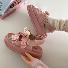 Thick-Soled Sandals With A Fun Cartoon Print And Three-Dimensional, Non-Slip Shading For Comfortable Summer Wear. Cute - Pink - View 5