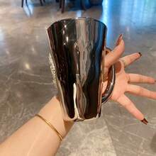 1個亮晶晶水鑽飲水杯，雷射冰咖啡杯，心形玻璃杯，旅行度假必備，露營海灘用品，婚禮生日畢業派對裝飾，房間裝飾擺件，老師禮物 - 彩色 - 查看 9