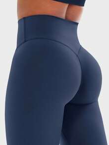 VOYJOY Hidden Butt Scrunch Womens Workout Leggings Butt Lifting 25\" Tummy Control Yoga Pants High Waist Edwine Legging - 海軍藍 - 查看 5