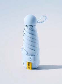 Compact UV-Blocking Mini Umbrella, Capsule Design - Portable & Durable, 6-Rib Fiberglass Structure, Manual Open, Includes Protective Vinyl Case - Ideal For Travel & Unpredictable Weather, Windproof & Rainy Gear | Cute Umbrella Design | Suitable For Travel, Small Umbrella, Pocket Umbrella, Mini Umbrella, Waterproof, UV-Protection, Multipurpose Umbrella, Portable Travel Umbrella