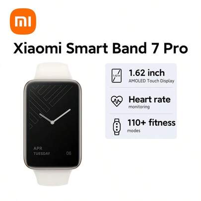  Xiaomi Smart Band 7 Pro Global Version Massive 1.64" Rectangle AMOLED Display Built-In GNSS On-Wrist Running Courses Supports 110+ Sports Modes 12-Day Battery Life 150+ Watch Faces 280 * 456 Resolution 326 PPI 2.5D Curved Glass Waterproof To 5ATM