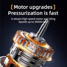 便携式轮胎充气机空气压缩机，带 LED 灯和压力表，150PSI，USB 充电，多用途，适用于汽车、摩托车、自行车、球类、电动自行车 - 绝缘材料，数字显示，便携式设计，便携式轮胎充气机 - 彩色 - 查看 6