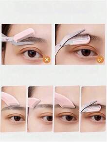 Unisex Eyebrow Scissors & Comb Set, Eyebrow Grooming Tool, Perfect For Eyebrow Trimming, Length Control, Home Beauty Tool, Includes Mini Comb Tweezers, Facial Hair Removal, Haircut Scissors, Hairdressing Supplies