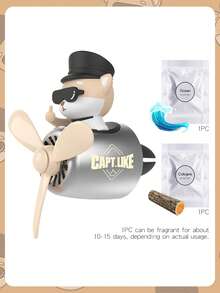 1 pieza Ambientador de coche con forma de hélice giratoria de conejo/panda/perro, difusor de aromaterapia con ventilador, colgante de aroma, decoración interior, regalo para conductoras en Pascua