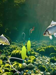 2 件套防污双钩钓组：适用于欧洲鲤鱼垂钓，可绕过杂草、岩石和淤泥