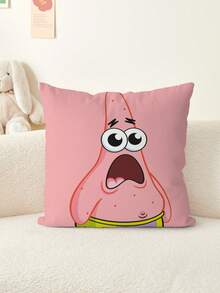 SpongeBob SquarePants 1pc Themed Cartoon Pattern Pillowcase, Featuring , Squidy, Mr. Kcrab, Made Of Super Soft And Comfortable Polyester Material, Machine Washable, Suitable For Sofa, Bed, Bedroom And Living Room Decoration, All Year Round, Sofa Supplies, Bedding Gifts, No Filling Pillowcase, Valentine's Day Gift, Christmas Gift, Birthday Gift, Anniversary, Special Day - Multicolor - View 6