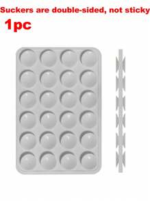 1 pieza/2 piezas Soporte para teléfono con ventosa de silicona doble cara, forma cuadrada, 14 opciones de color, soporte móvil, portátil y móvil