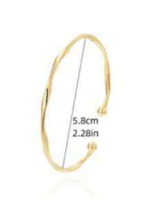 1pc Minimalist Fashion Mobius Twist Bangle Bracelet