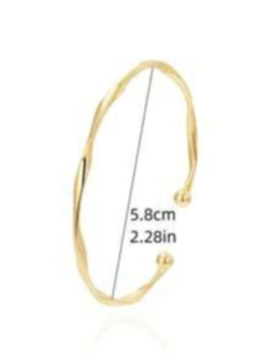 1pc Minimalist Fashion Mobius Twist Bangle Bracelet