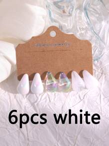 6pcs/Set Colorful Teardrop Earrings Set, Suitable For Women's Daily Wear, Great Gift For Mom Or Best Friend