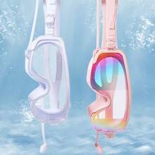 Swim Goggles, Frameless Wide-Angle Swim Goggles, Anti-Fog Anti-UV Waterproof Adult Unisex - Multicolor - View 5