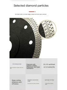 Diamond Saw Blade, Mesh Wave, K-Wave, Ultra-Fine Wave, Cutting Blade Angle Grinder, Ceramic Non Collapsing Edge Cutting, Diamond Saw Blade, Suitable For: Ceramic Tiles/Marble/Slate/Ceramics/Vitrified Tiles/Microcrystalline Stone, Complete Model: 115mm/125mm - Multicolor - View 6