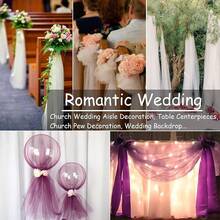 Tulle Fabric Rolls, 54 Inch By 10 Yards (30 Ft) Tulle Ribbon Wedding Party Decoration Sheer Fabric Spool Bolt, Ceiling Decor, Tutu Skirt, Wrapping, Soft & Drape () - Baby Pink - View 8