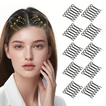 1/5/10/20PCS U-Shaped Hair Clip, Invisible Hair Finishing Fixed Comb, Mini Bangs Bracket Styling Tool Broken Hair Finisher Ornament Hair Clip Top Clip Back Of Head Invisible Bangs Fixed Insert Comb Anti, Slick Back Brush, Hair Dryer, Hair, Barber, Hair Tools, Hair Products, Edge Brush, Styling Brush, Travel, Hair Dryer, Hair Stuff, Hair Spray, Curly Hair Products, Hair Cutting Scissors, Christmas, Barbershop, Hairdressing, Hair Dryer, Curly Hair Brush, Hairdressing Equipment,Travel Essentials,Travel Essential,Hairstyle,Hairdressing,Hair,Travel,Hair Products,Hair Tools,Hair Stuff,Barber,Barber Accessories,Barbershop,Hairdressing Equipment