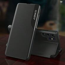 1 件全新奢华商务皮革手机壳，适用于三星 Galaxy S25Ultra S25Plus S25Edge S25 S24Ultra S24+ S24 S23Ultra S23Plus S23 A55 A56 A15 A16，全覆盖高品质防震保护壳，带智能部分窗口显示和支架设计