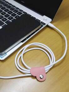 3/6/8pcs Mixed Color Heart Shaped Cord Organizer, Earphones Headphones Cable Winder Organizer, PU Leather Cable Organizer, Heart Shaped PU Leather Cable Ties, Button Design, Waterproof, Lightweight, Large Capacity Portable Accessory, Travel Essentials, Perfectly Compatible With Mobile Data Cables And Headphone Cables