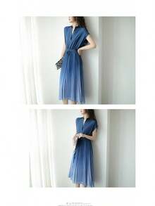 Women Midi Dresses - 藍色 - 查看 5